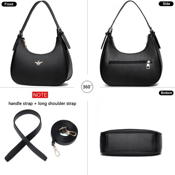 Small Crescent Shoulder Bags Purses for Women Retro Classic Clutch Hobo Tote Pur - Picture 3 of 6